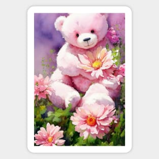 Watercolor teddy bear Sticker